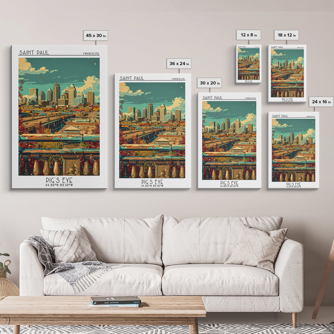 Saint Paul Travel Poster, Canvas Print, Vintage Travel Print, City Wall Art, Living Room Wall Art, Retro Travel Poster, Poster Print