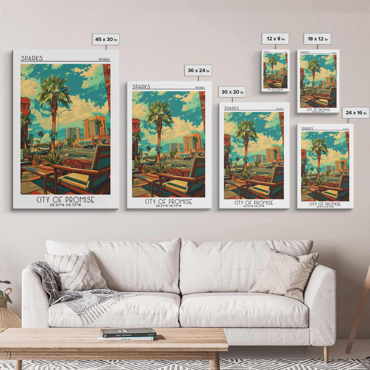 Sparks Travel Poster, Framed Canvas Print, City Travel Poster, Travel Wall Art, Travel Print, City Art Print, Wall Art, Poster Print
