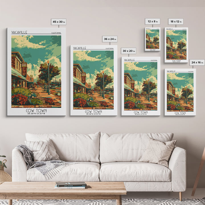 Vacaville Travel Poster, Canvas Print, City Art Print, Travel Wall Art, Travel Posters, Art Print, Retro Wall Art, Home Office Decor