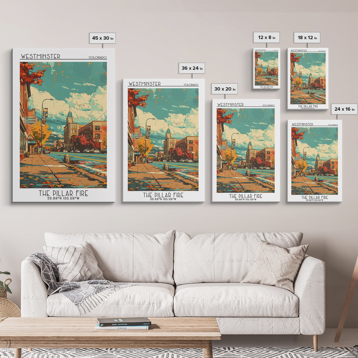 Westminster Travel Poster, Canvas Print, Retro Wall Art, Travel Print, Watercolor Cityscape, Mid Century Wall Art, Travel Wall Decor