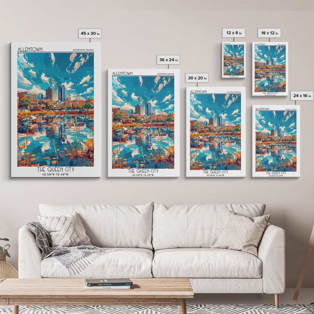 Allen Travel Poster, Canvas Print, Retro Wall Art, Travel Print, Travel Wall Decor, Retro Travel Poster, Colorful Wall Art, Wall Art