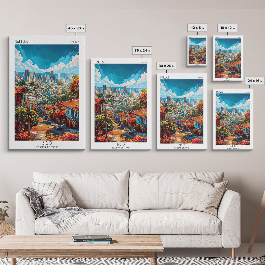 Daly City Travel Poster, Canvas Print, Travel Wall Art, City Wall Art, Landscape Art, Home Decor, Wanderlust Gift, Home Office Decor