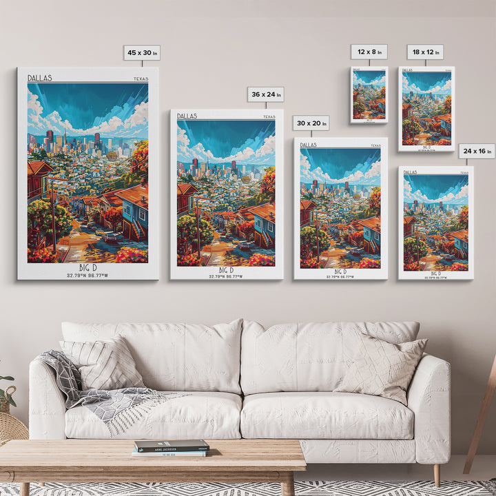 Daly City Travel Poster, Canvas Print, Travel Wall Art, City Wall Art, Landscape Art, Home Decor, Wanderlust Gift, Home Office Decor