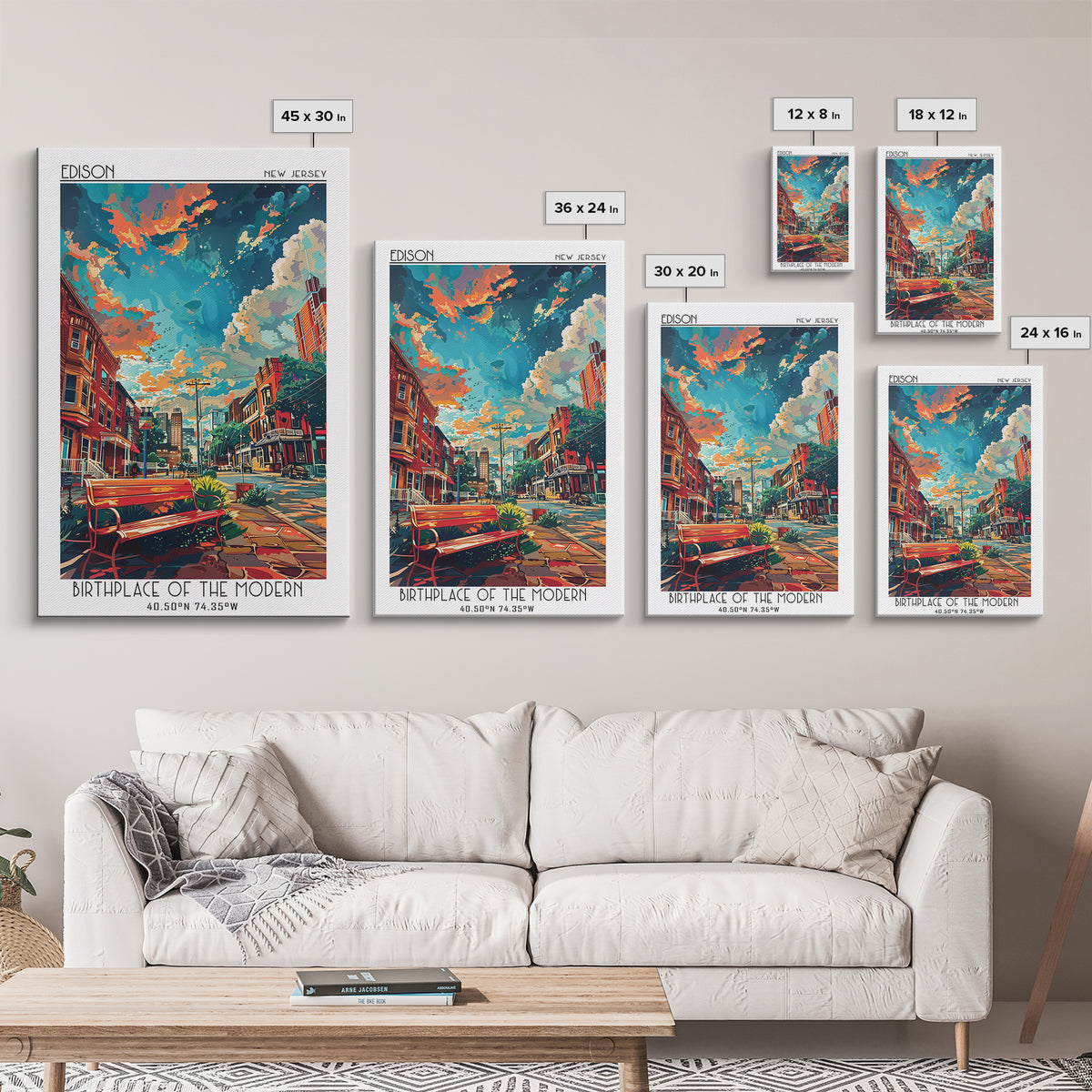 Edison Travel Poster, Canvas Print, Retro Wall Art, Travel Print, Vintage Travel, Travel Posters, Vintage Poster, Vintage Travel Art
