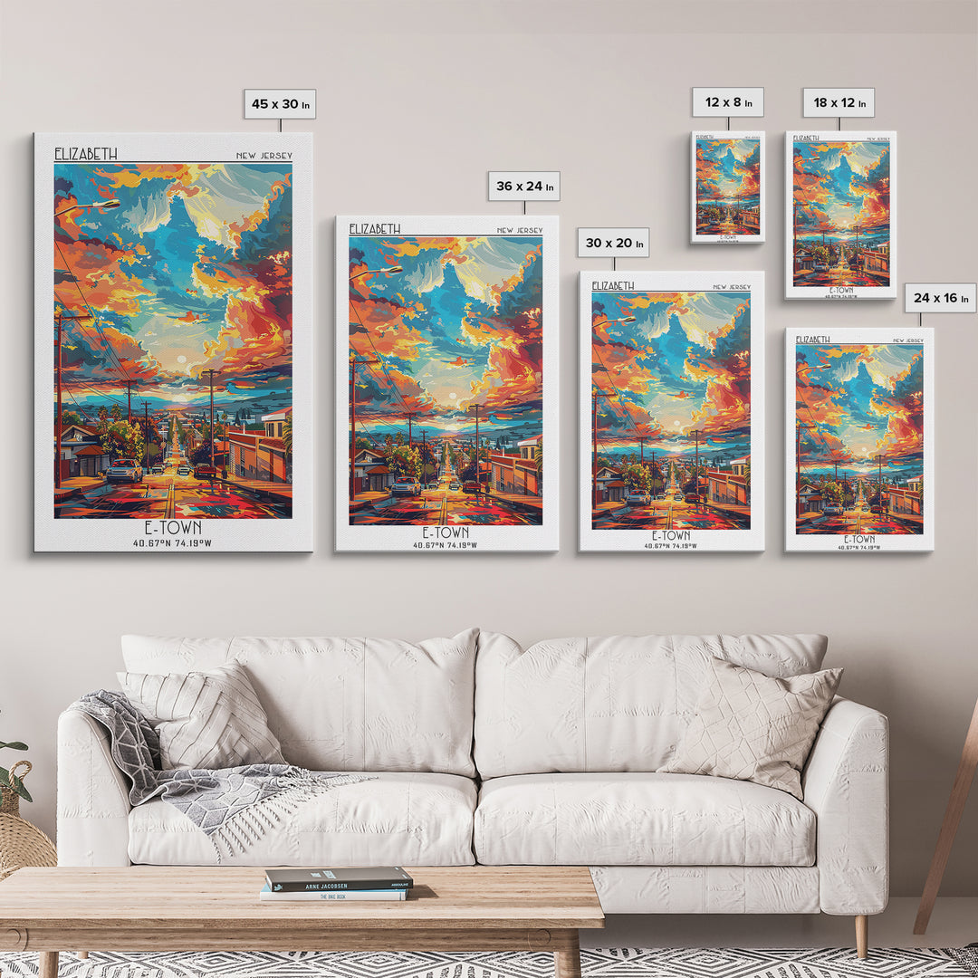 El Monte Travel Poster, Canvas Print, Retro Travel Poster, City Wall Art, City Art Print, Wanderlust Gift, Landscape Art, Home Decor