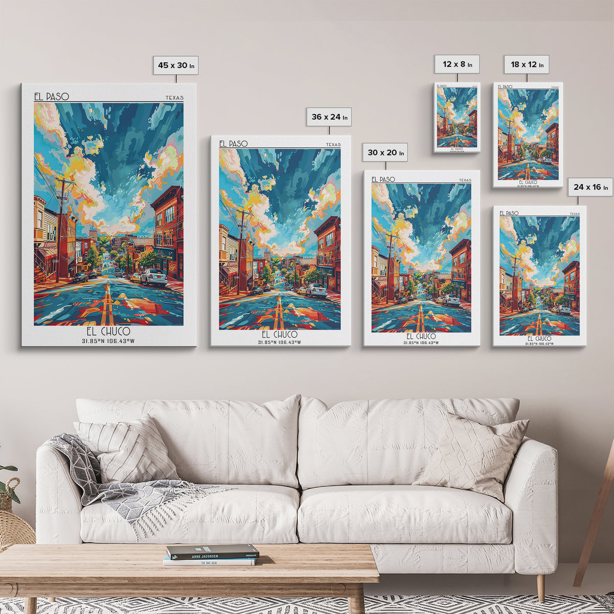 Elizabeth Travel Poster, Canvas Print, Travel Wall Decor, Minimalist Poster, Living Room Wall Art, Travel Decor, Retro Travel Poster