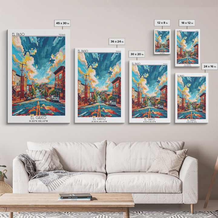 Elizabeth Travel Poster, Canvas Print, Travel Wall Decor, Minimalist Poster, Living Room Wall Art, Travel Decor, Retro Travel Poster