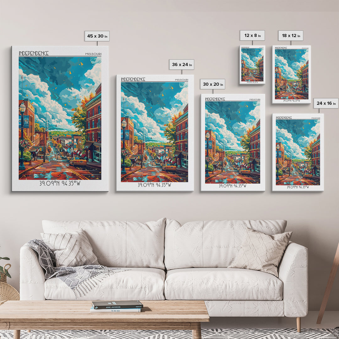 Independence Travel Poster, Canvas Print, Travel Wall Art, City Wall Art, Wall Art, Travel Posters, Modern Wall Decor, Travel Prints