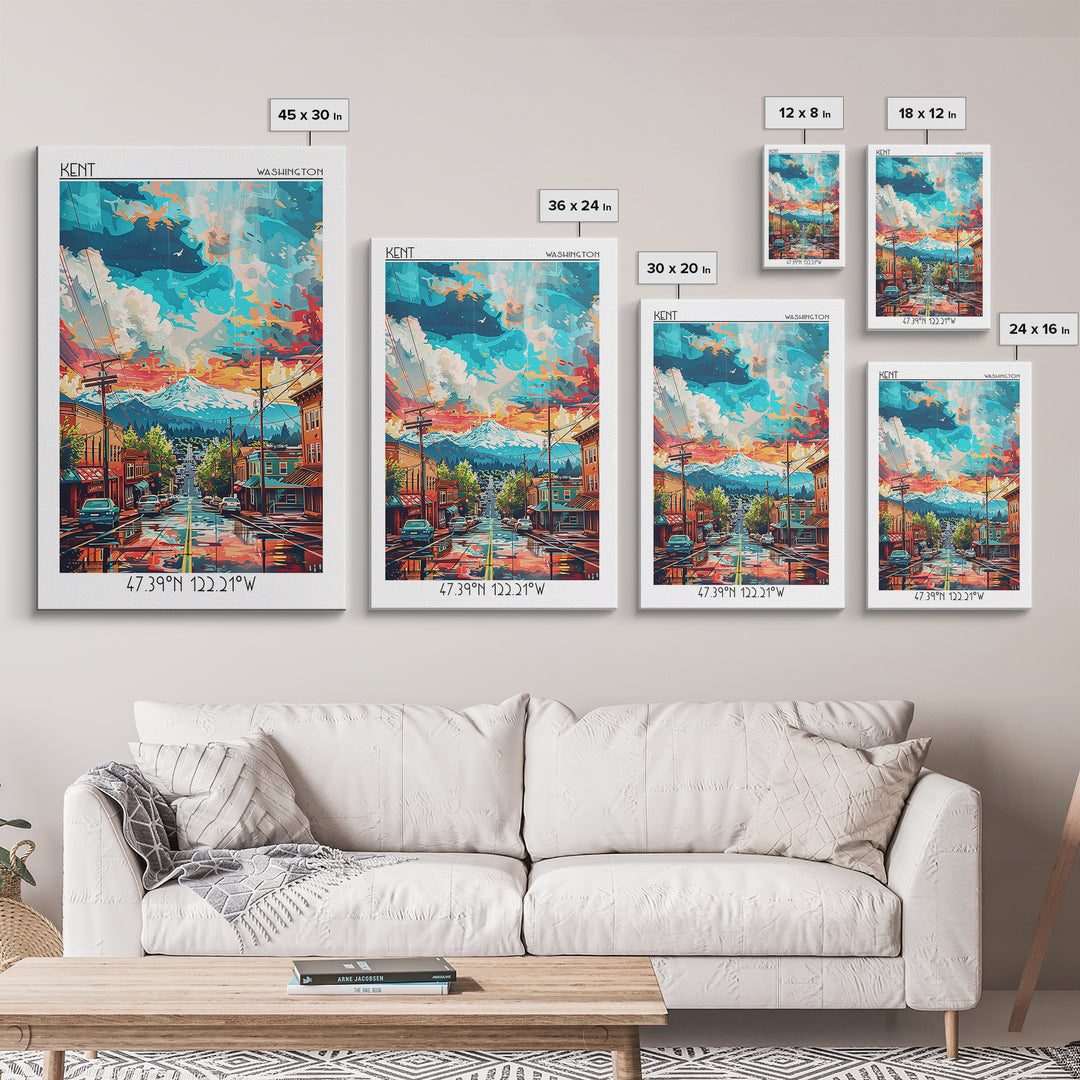 Kent Travel Poster, Canvas Print, City Travel Poster, Vintage City Poster, Retro Travel Poster, Living Room Wall Art, Retro Wall Art
