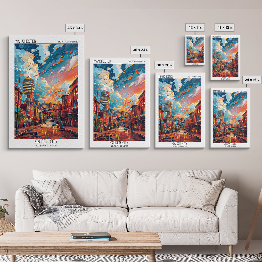 Manchester Travel Poster, Canvas Print, Poster Print, Travel Wall Art, Home Decor, City Art Print, Minimalist Poster, Fine Art Print