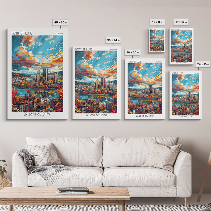 Portland Travel Poster, Framed Canvas Print, City Travel Poster, Vintage City Poster, Travel Wall Art, Vintage Posters, Travel Print