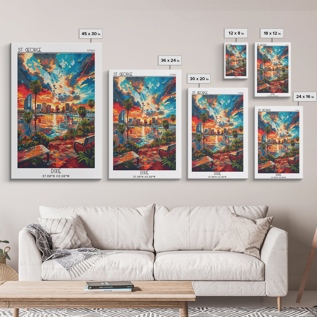 St Petersburg Travel Poster, Framed Canvas Print, Retro Wall Art, Travel Print, Vintage Posters, Vintage City Poster, Vintage Travel