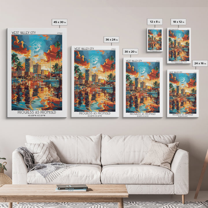 West Palm Beach Travel Poster, Framed Canvas Print, Poster Print, Travel Wall Art, Travel Posters, Minimalist Poster, Fine Art Print