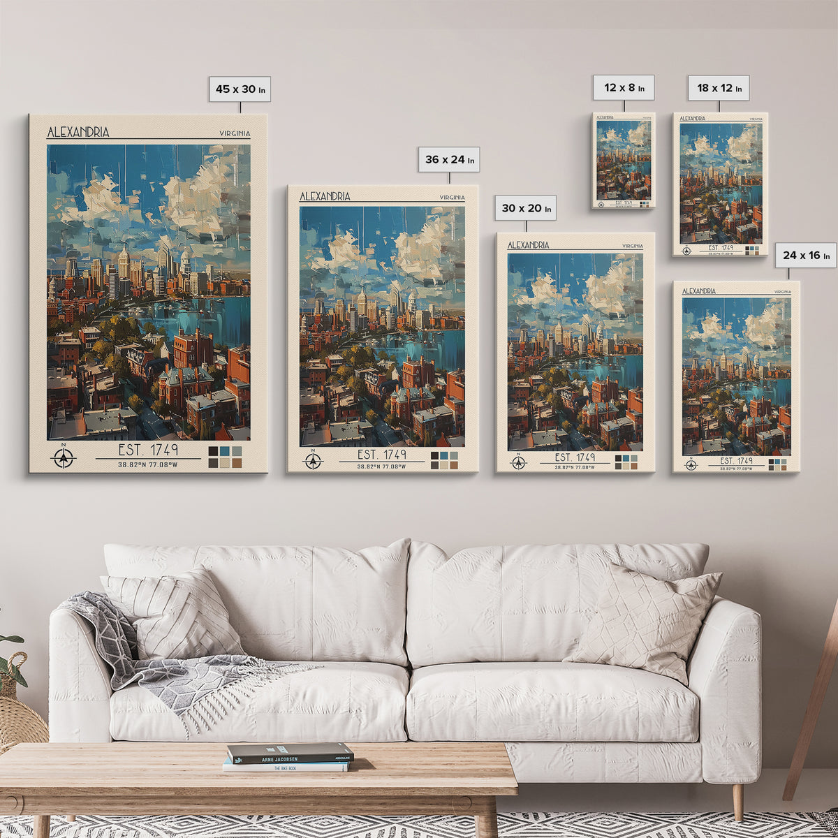 Alexandria Travel Poster, Canvas Print, Travel Wall Art, City Wall Art, Vintage Poster, Art Print, Minimalist Poster, Vintage Travel