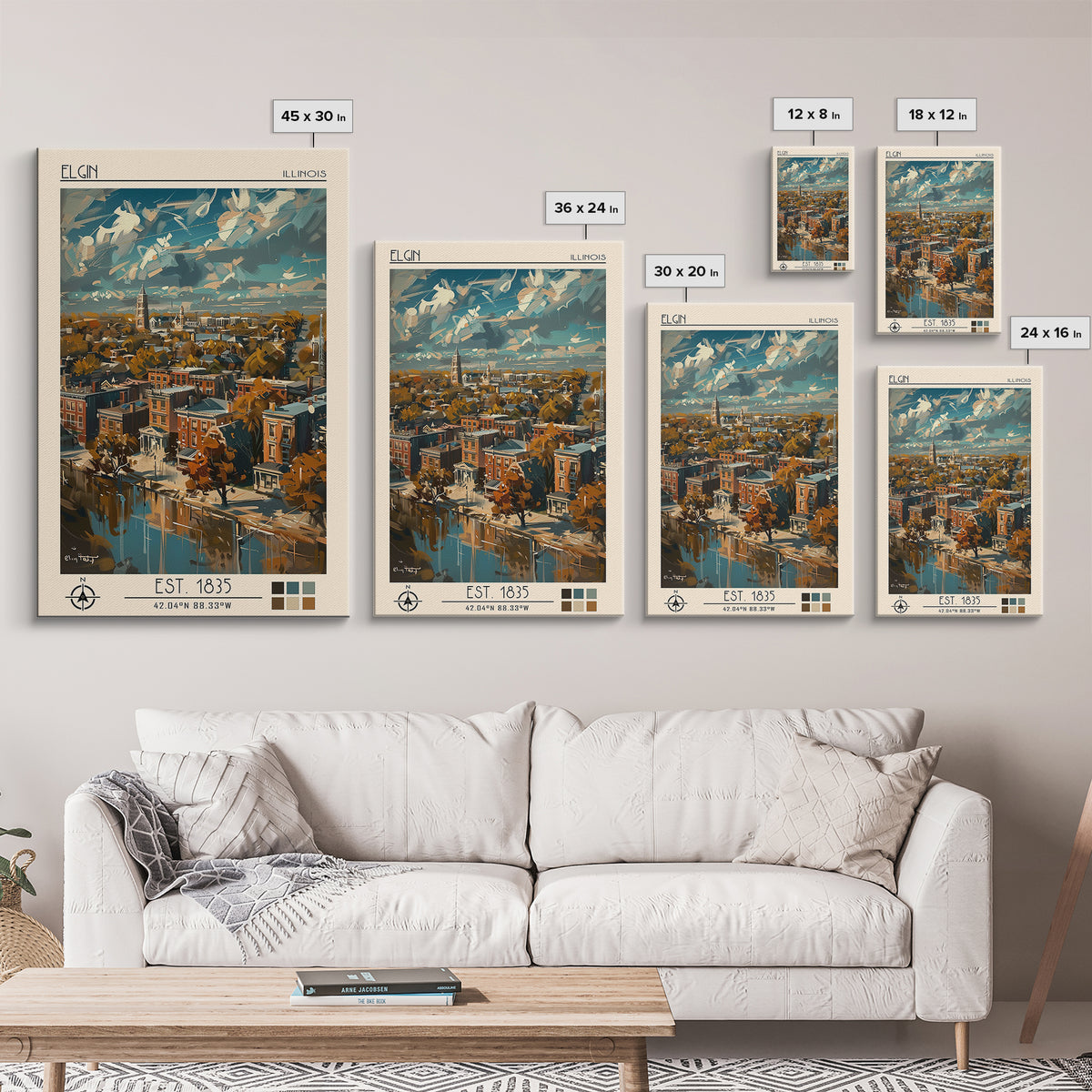 Elgin Travel Poster, Canvas Print, Travel Wall Art, City Wall Art, Art Print, Vintage Travel Print, Travel Posters, Travel Art Print