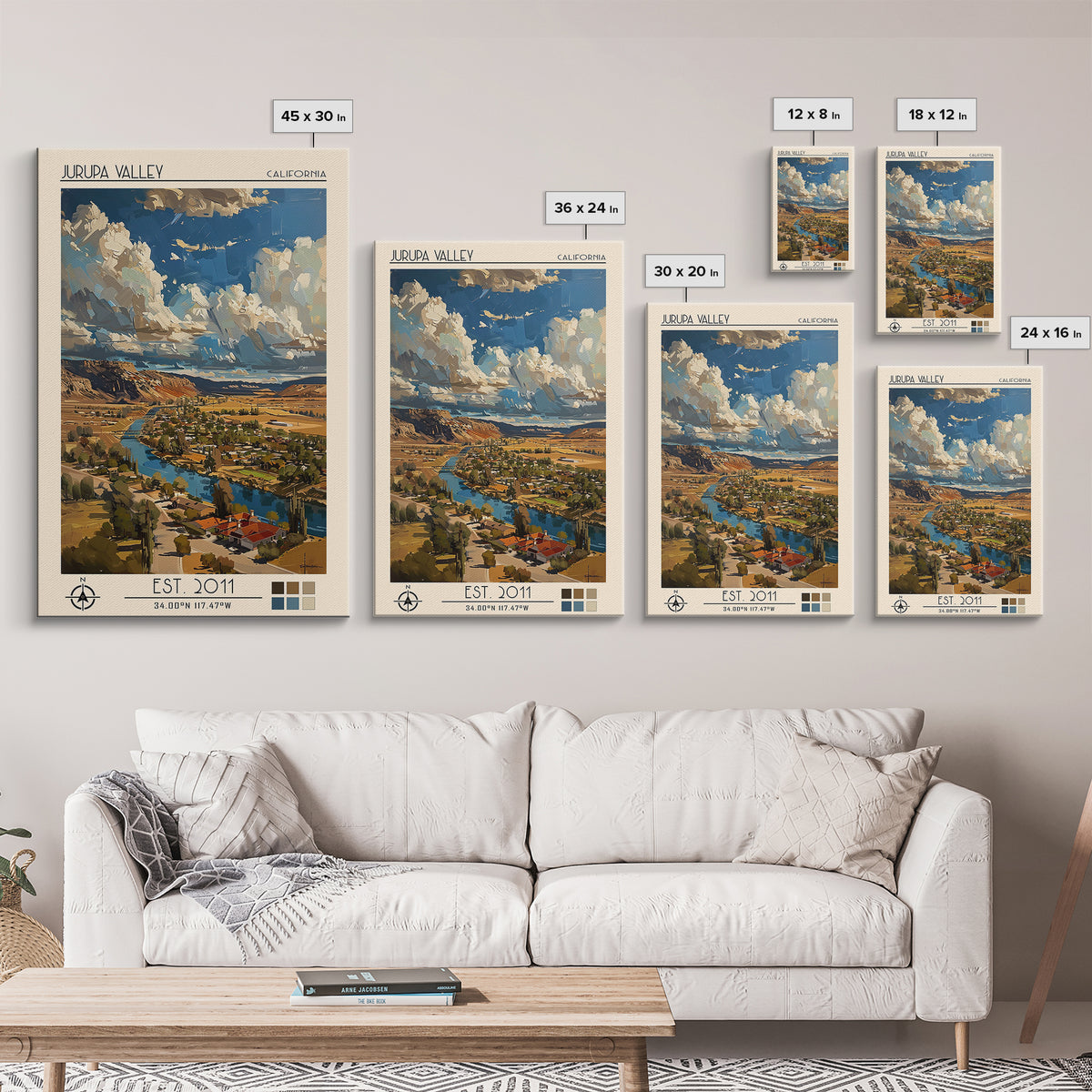 Jurupa Valley Travel Poster, Framed Canvas Print, City Travel Poster, Travel Wall Art, Fine Art Print, Colorful Wall Art, Poster Art