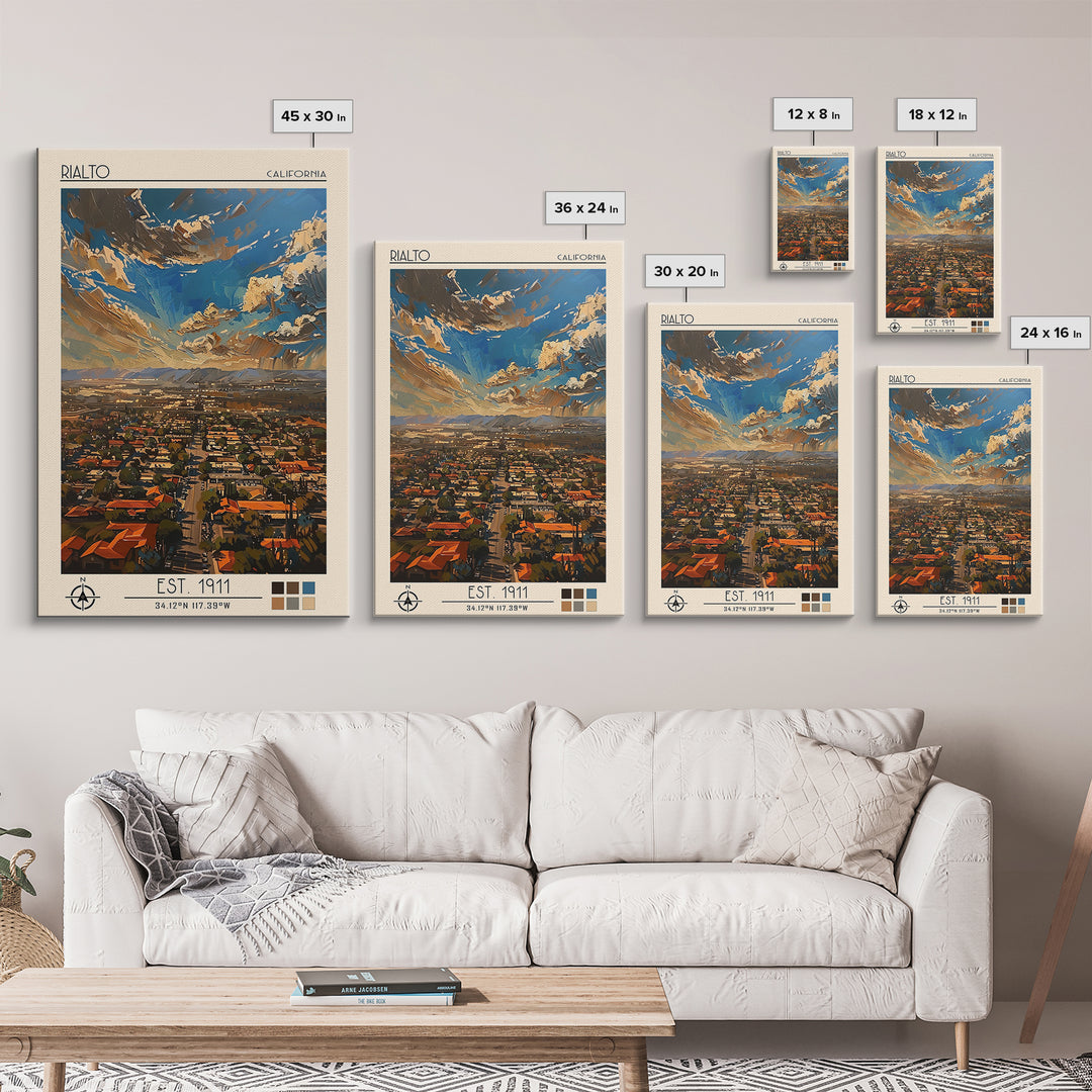 Rialto Travel Poster, Canvas Print, Travel Wall Art, City Wall Art, Minimalist Poster, Wall Art, Vintage Travel Art, Wanderlust Gift
