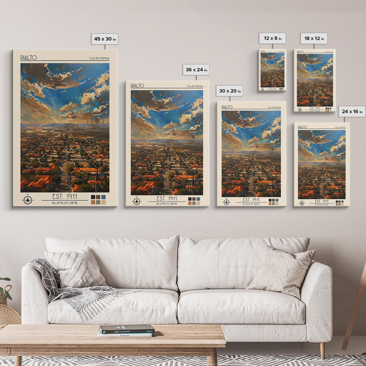 Rialto Travel Poster, Canvas Print, Travel Wall Art, City Wall Art, Minimalist Poster, Wall Art, Vintage Travel Art, Wanderlust Gift