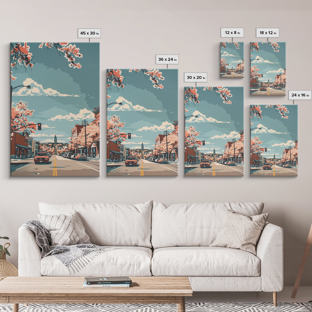 Abilene Travel Poster, Framed Canvas Print, Travel Wall Art, City Wall Art, Minimalist Poster, Travel Wall Decor, City Travel Poster