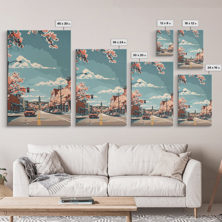 Abilene Travel Poster, Framed Canvas Print, Travel Wall Art, City Wall Art, Minimalist Poster, Travel Wall Decor, City Travel Poster