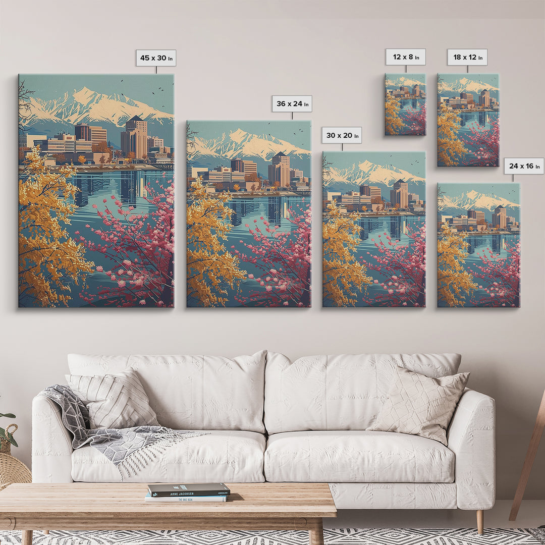 Anchorage Travel Poster, Canvas Print, Travel Art Print, Modern Wall Decor, Travel Prints, Travel Decor, Travel Wall Decor, Wall Art
