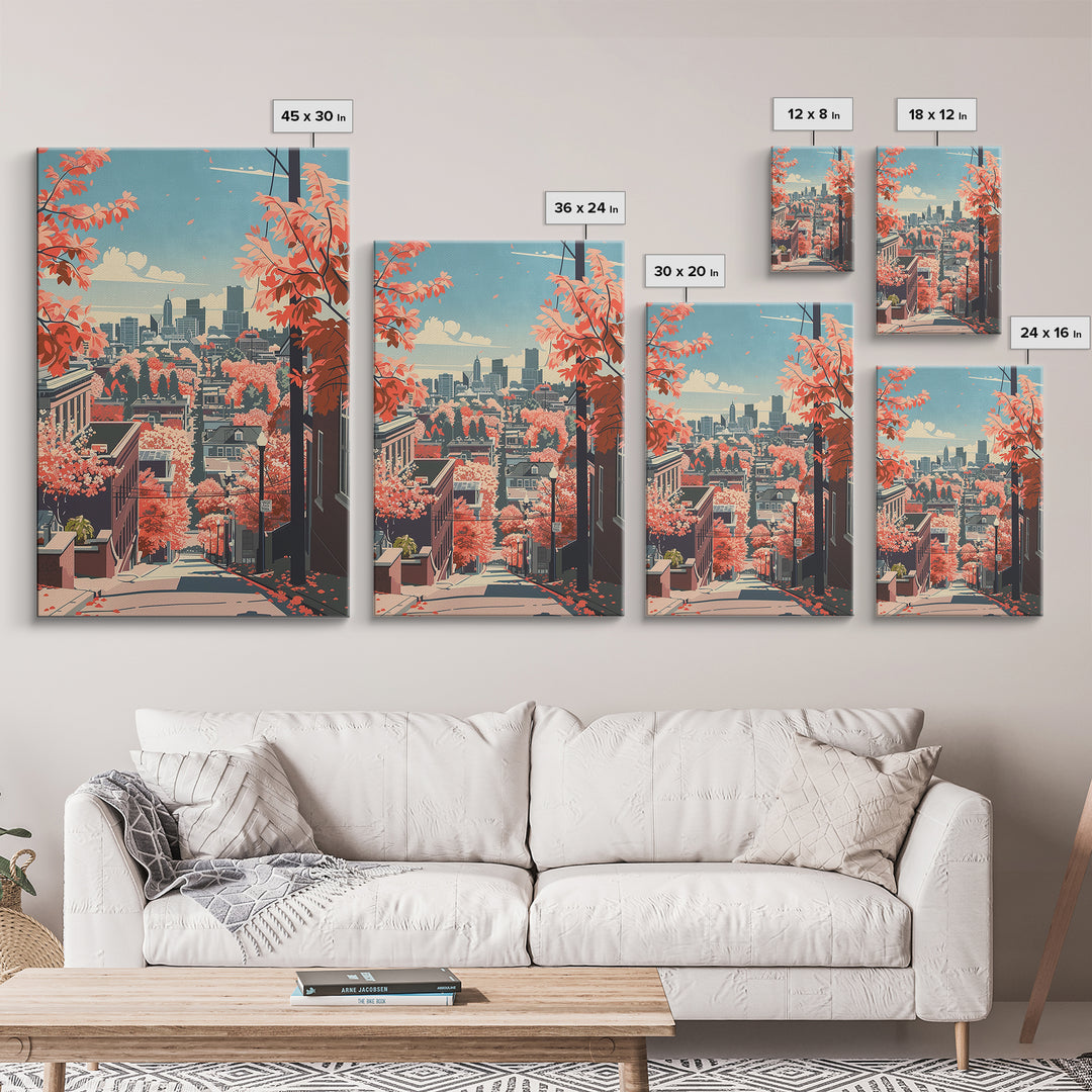 Ann Arbor Travel Poster, Framed Canvas Print, City Travel Poster, Vintage City Poster, Poster Print, Vintage Posters, Retro Wall Art