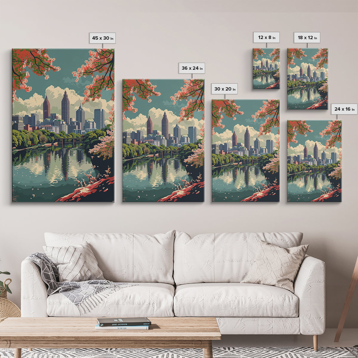 Atlanta Travel Poster, Framed Canvas Print, City Travel Poster, Travel Wall Decor, Travel Decor, Retro Travel Poster, Fine Art Print