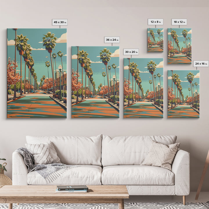 Bakersfield Travel Poster, Framed Canvas Print, Travel Wall Decor, Minimalist Poster, Art Print, Travel Wall Art, City Travel Poster