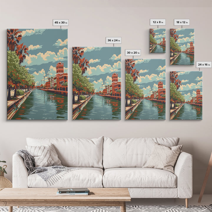 Brownsville Travel Poster, Framed Canvas Print, Retro Wall Art, Travel Print, Retro Travel Print, Vintage Travel Art, City Art Print