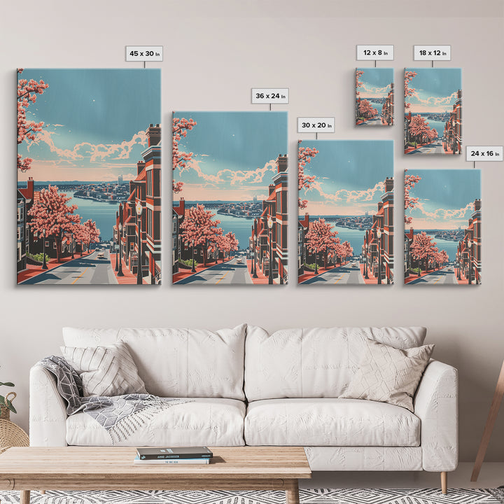 Cambridge Travel Poster, Canvas Print, Travel Wall Decor, Minimalist Poster, Modern Wall Decor, City Art Print, Living Room Wall Art
