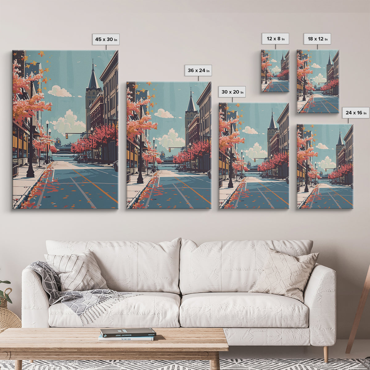 Cedar Rapids Travel Poster, Canvas Print, Travel Wall Art, City Wall Art, Minimalist Poster, City Illustration, Living Room Wall Art