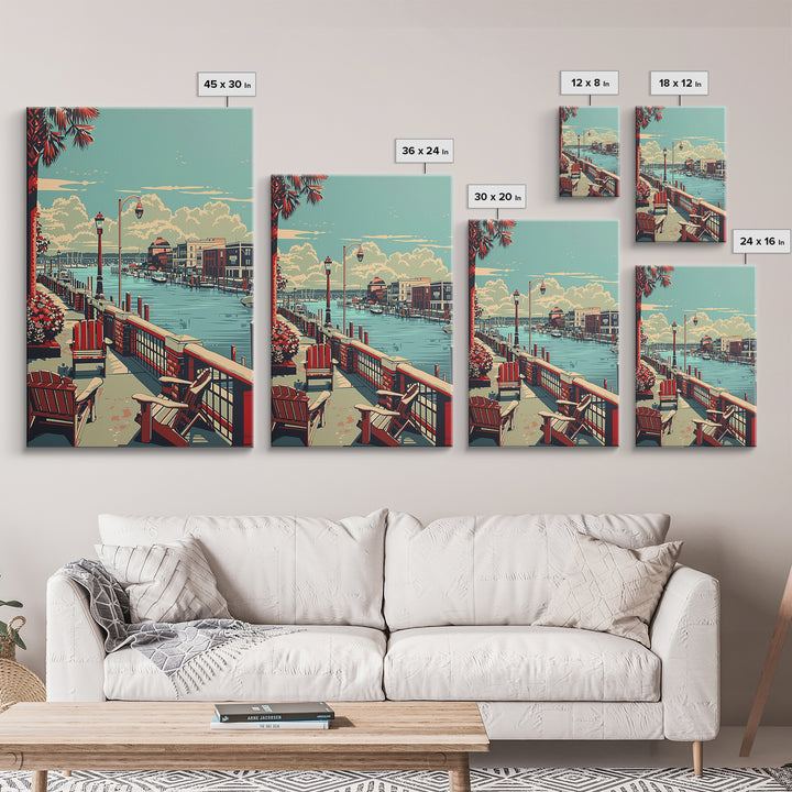 Chesapeake Travel Poster, Canvas Print, City Art Print, Travel Wall Art, Travel Prints, Colorful Wall Art, Poster Art, Landscape Art