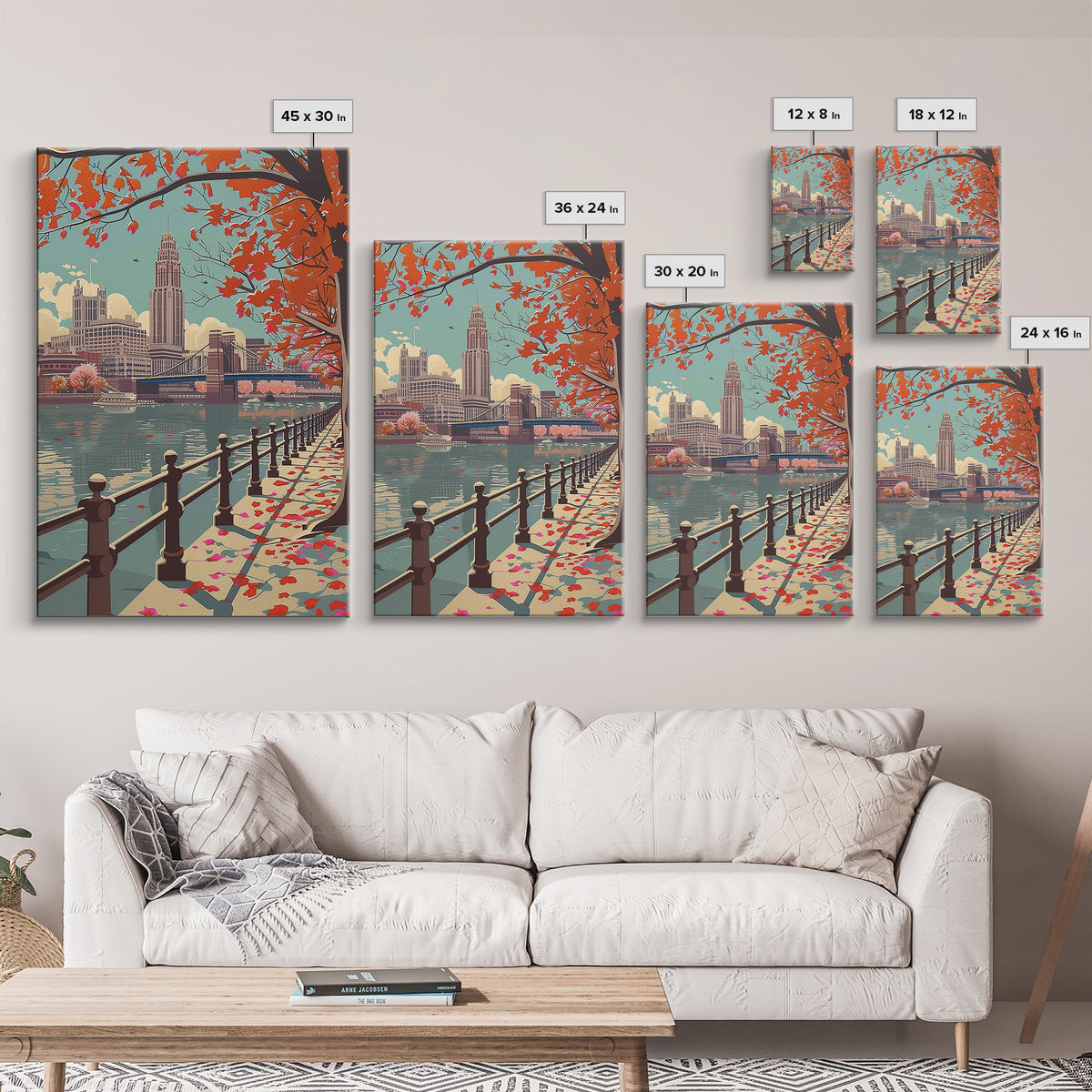 Columbus Travel Poster, Canvas Print, Travel Wall Art, City Wall Art, Travel Prints, Poster Print, Travel Posters, Home Office Decor