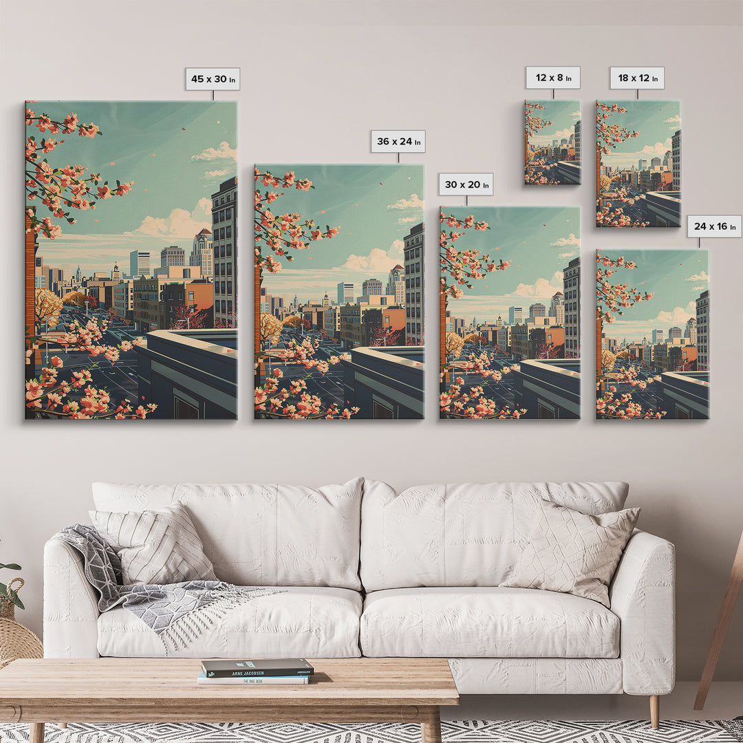 Dayton Travel Poster, Framed Canvas Print, City Travel Poster, Travel Wall Art, Home Office Decor, Travel Wall Decor, Travel Posters