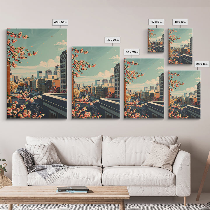 Dayton Travel Poster, Framed Canvas Print, City Travel Poster, Travel Wall Art, Home Office Decor, Travel Wall Decor, Travel Posters