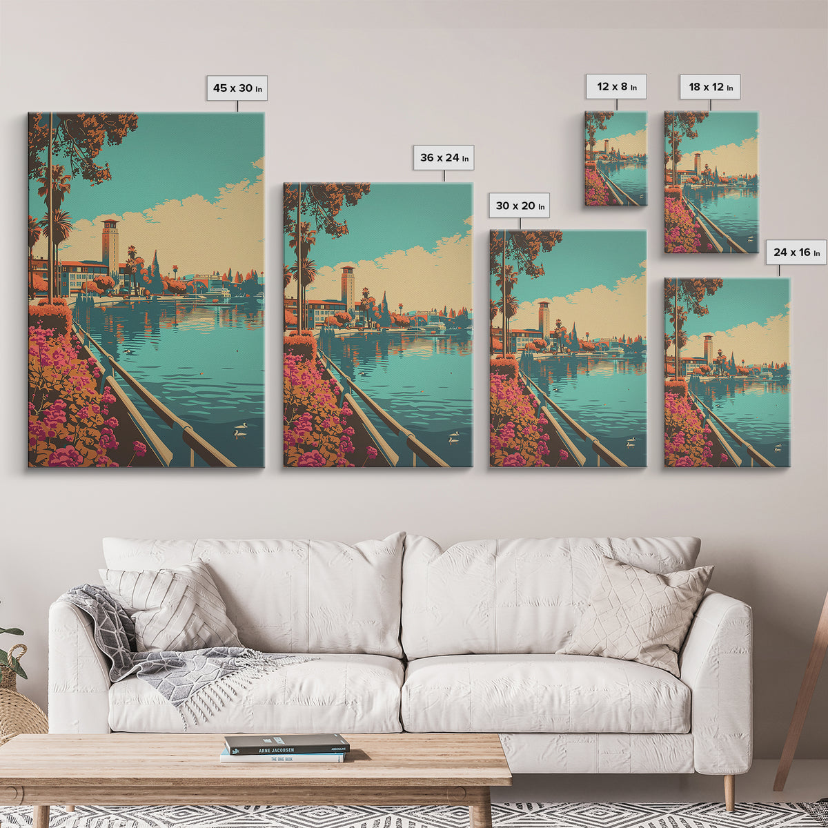 Elk Grove Travel Poster, Framed Canvas Print, Poster Print, Travel Wall Art, Travel Prints, Fine Art Print, Poster Art, Travel Decor