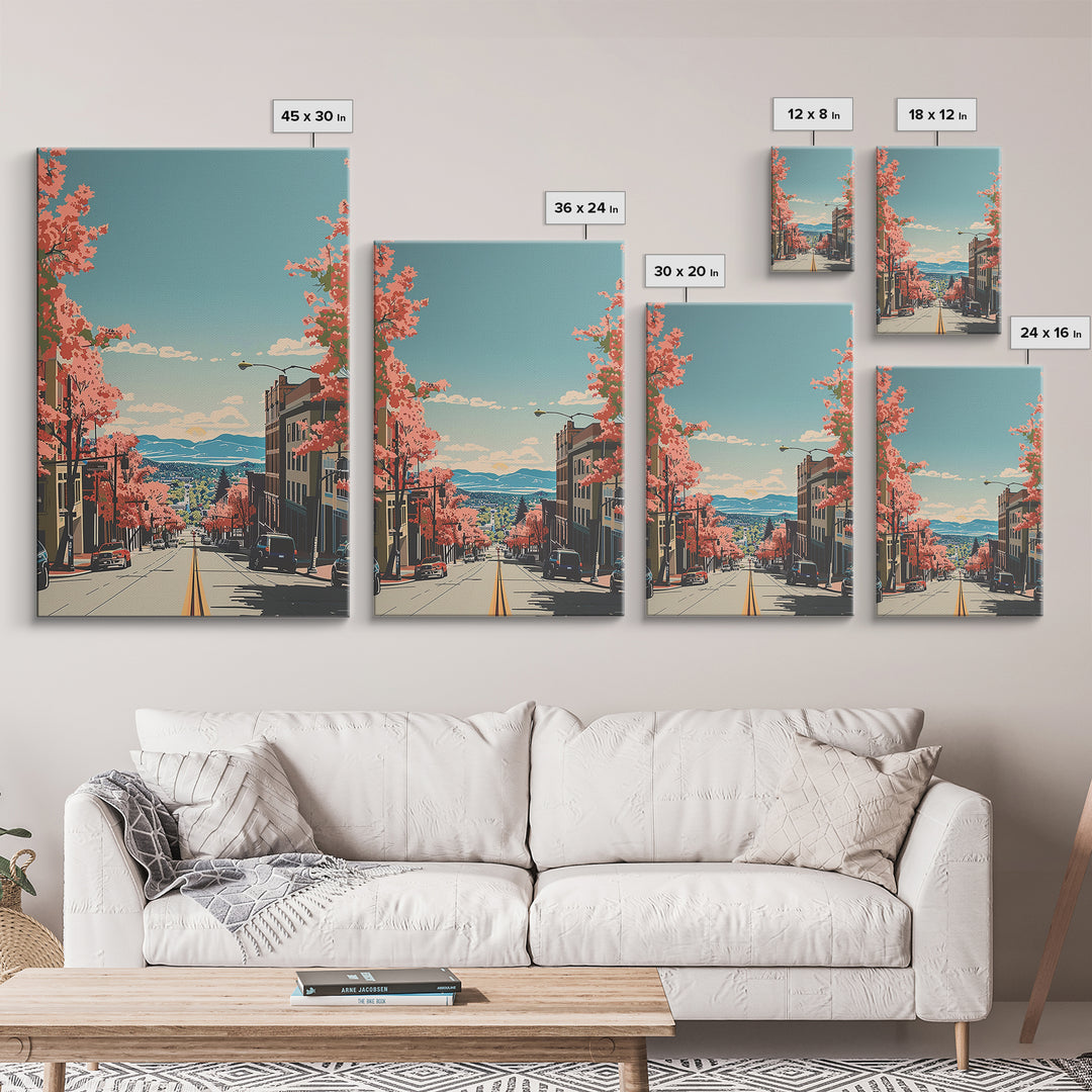 Fort Collins Travel Poster, Canvas Print, City Travel Poster, Travel Wall Art, Fine Art Print, Travel Wall Decor, Retro Travel Print