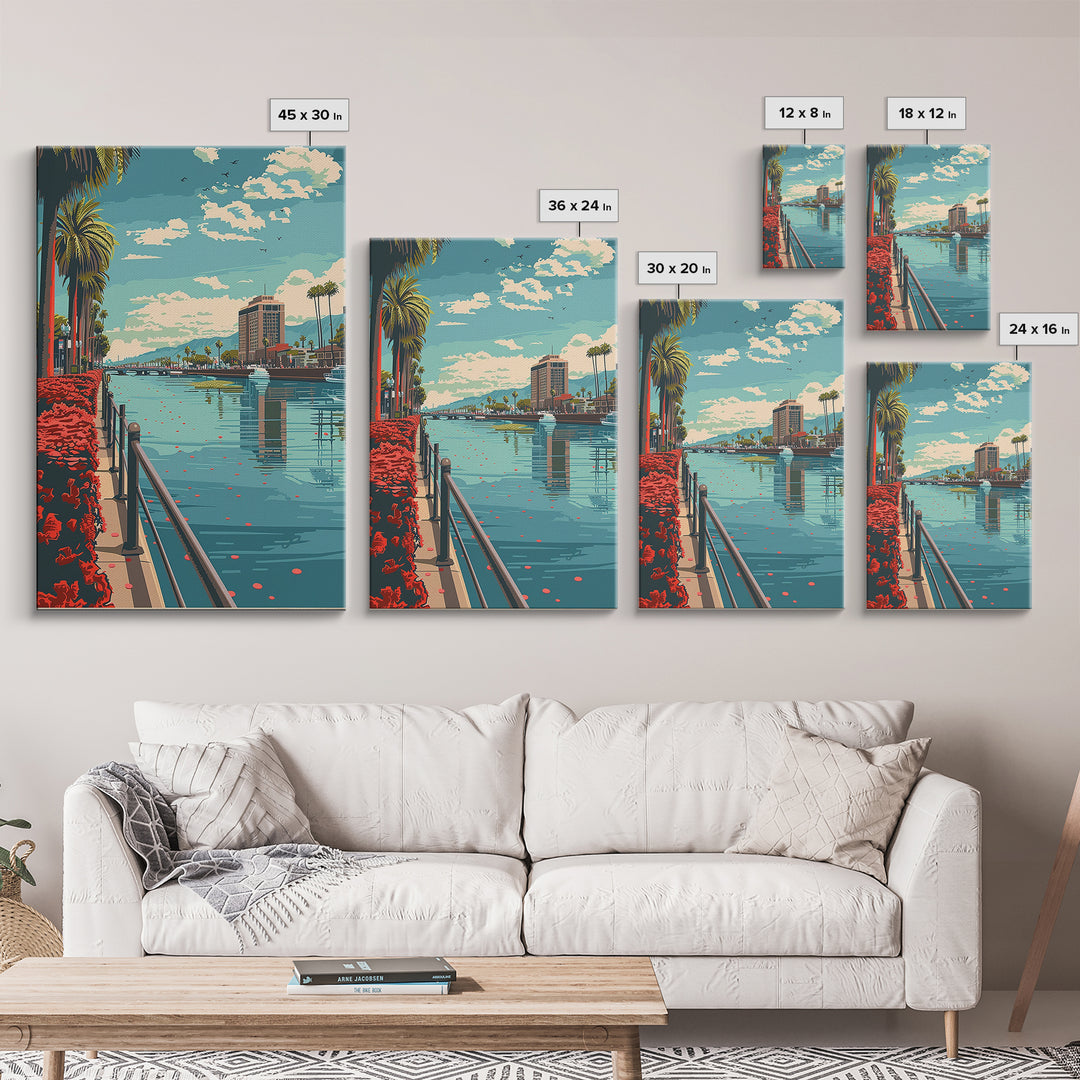 Glendale Travel Poster, Canvas Print, Travel Prints, Landscape Art, Fine Art Print, City Art Print, Travel Art Print, Travel Posters
