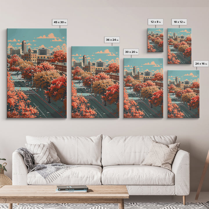 Grand Prairie Travel Poster, Canvas Print, Travel Art Print, Modern Wall Decor, Poster Print, City Art Print, Travel Decor, Wall Art