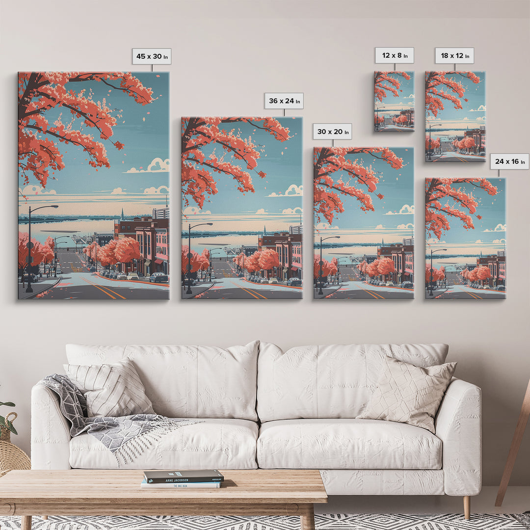 Green Bay Travel Poster, Canvas Print, Travel Art Print, Modern Wall Decor, Travel Posters, Mid Century Wall Art, City Travel Poster