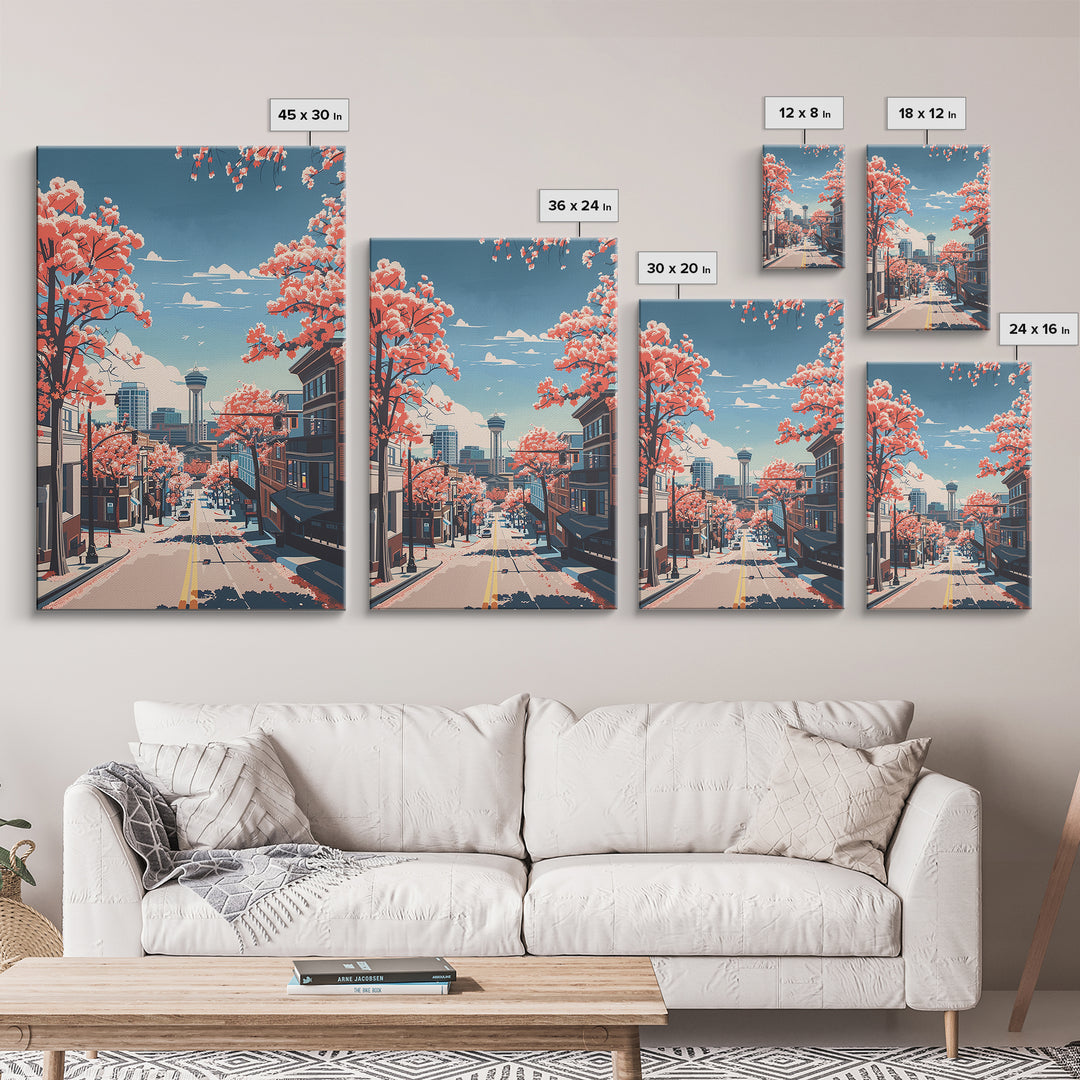 High Point Travel Poster, Framed Canvas Print, Travel Wall Art, City Wall Art, Living Room Wall Art, Travel Prints, Travel Art Print