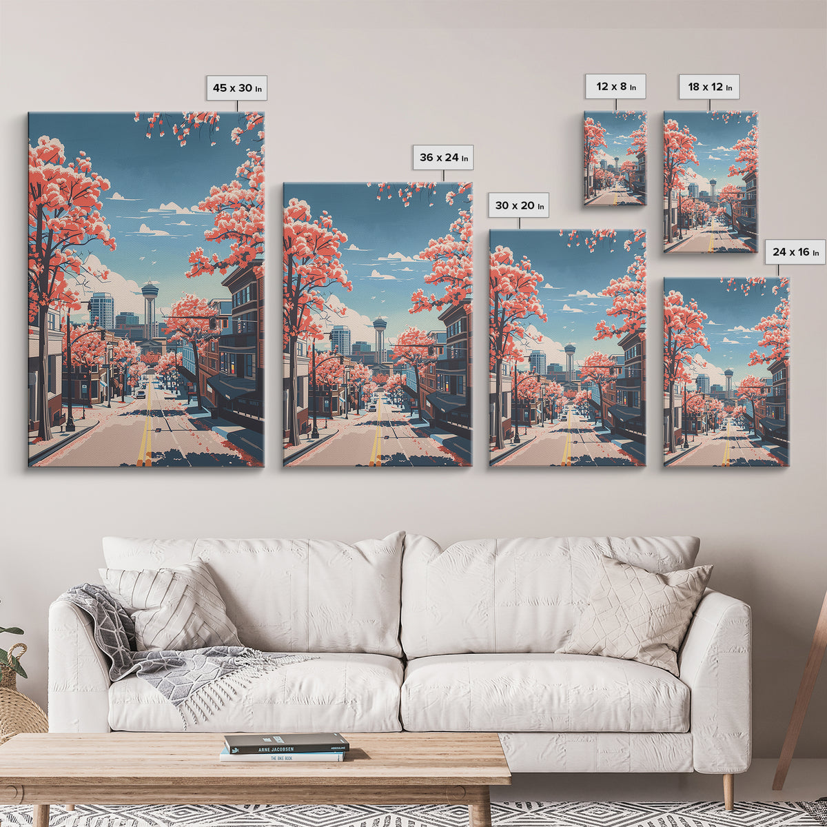 High Point Travel Poster, Framed Canvas Print, Travel Wall Art, City Wall Art, Living Room Wall Art, Travel Prints, Travel Art Print