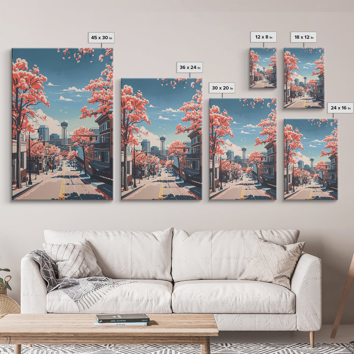 High Point Travel Poster, Framed Canvas Print, Travel Wall Art, City Wall Art, Living Room Wall Art, Travel Prints, Travel Art Print
