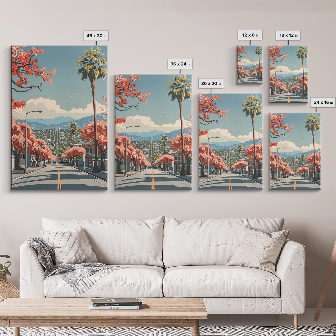 Inglewood Travel Poster, Framed Canvas Print, City Travel Poster, Travel Wall Art, Vintage Travel, Retro Wall Art, Minimalist Poster
