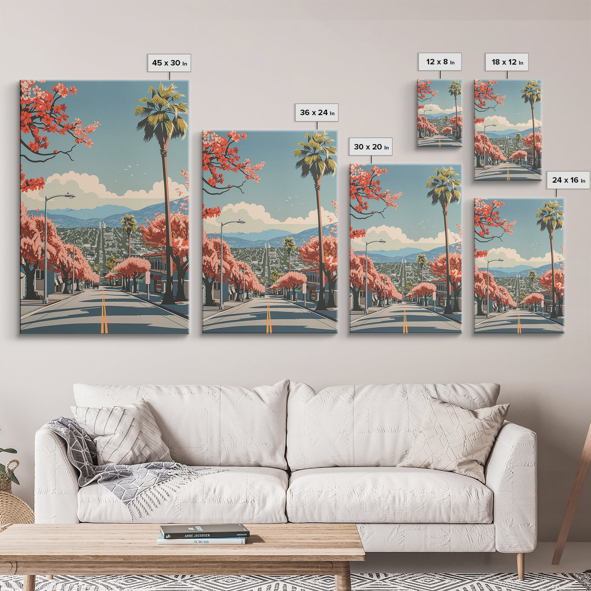 Inglewood Travel Poster, Framed Canvas Print, City Travel Poster, Travel Wall Art, Vintage Travel, Retro Wall Art, Minimalist Poster