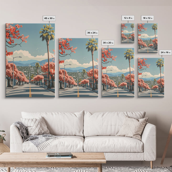 Inglewood Travel Poster, Framed Canvas Print, City Travel Poster, Travel Wall Art, Vintage Travel, Retro Wall Art, Minimalist Poster