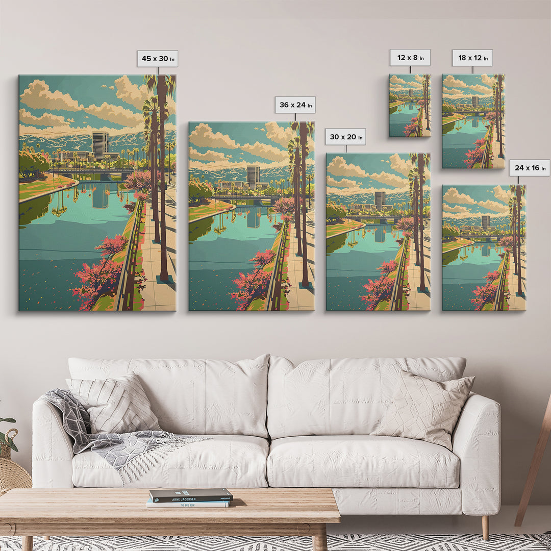 Irvine Travel Poster, Framed Canvas Print, City Art Print, Travel Wall Art, Fine Art Print, Retro Travel Poster, Vintage City Poster