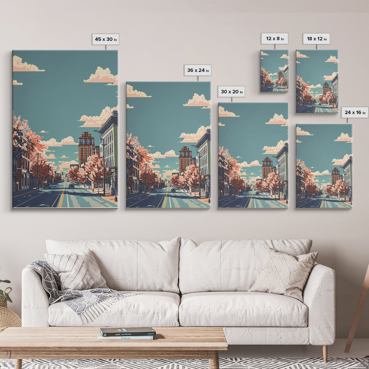 Jackson Travel Poster, Framed Canvas Print, Retro Wall Art, Travel Print, Mid Century Wall Art, Vintage Travel Print, Vintage Travel