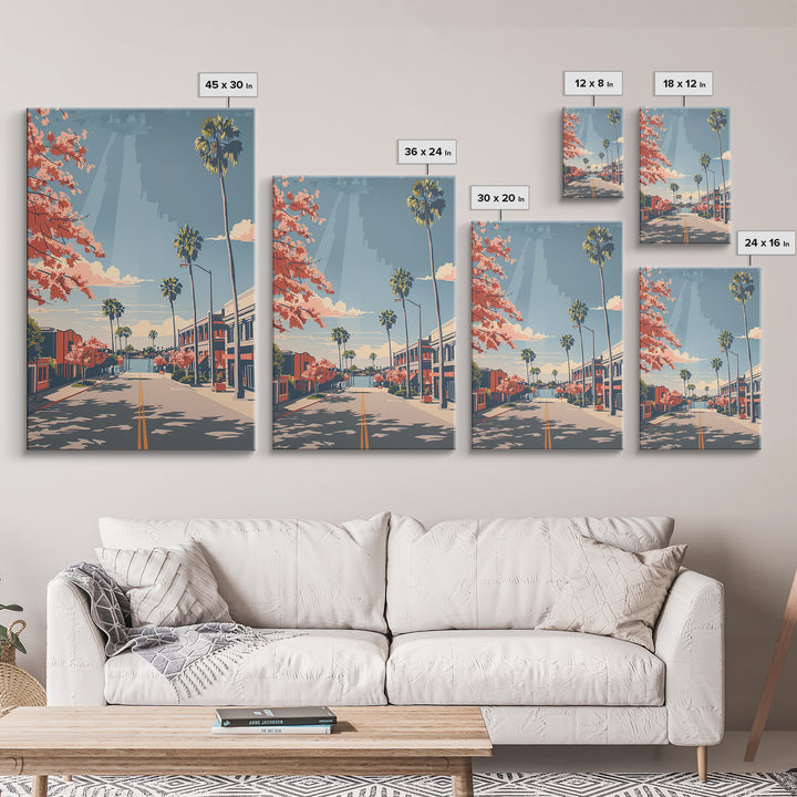 Lakeland Travel Poster, Framed Canvas Print, Travel Wall Art, City Wall Art, Gallery Wall Set, Travel Decor, Travel Prints, Wall Art
