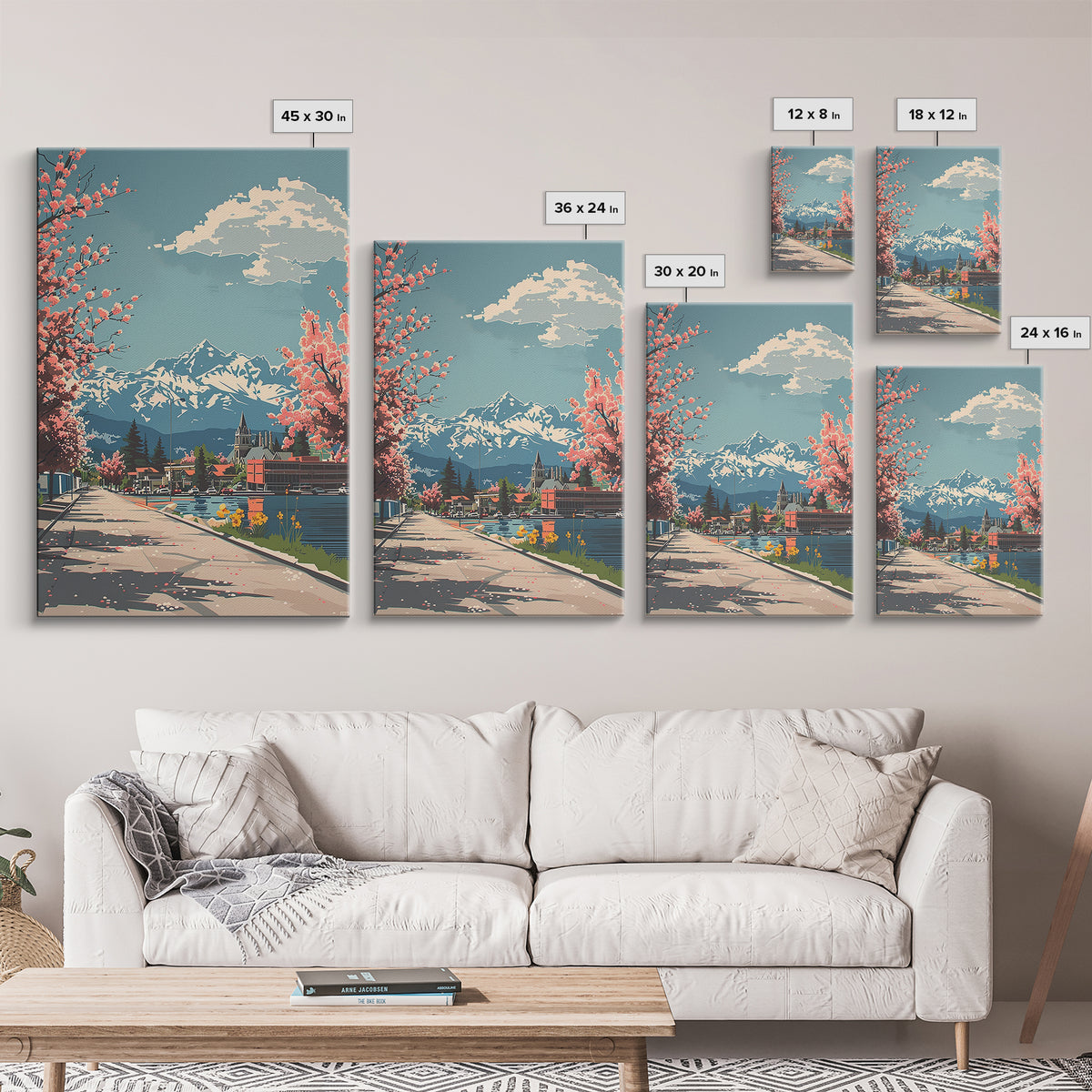Lakewood Travel Poster, Framed Canvas Print, City Travel Poster, Travel Wall Decor, Art Print, Mid Century Wall Art, Travel Wall Art